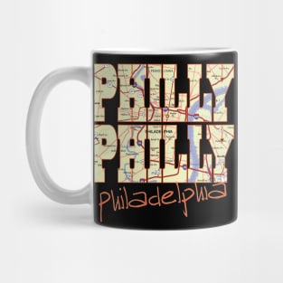 Fun Cool Philly Philly Philadelphia Pennsylvania Pride Proud Street Map Mug